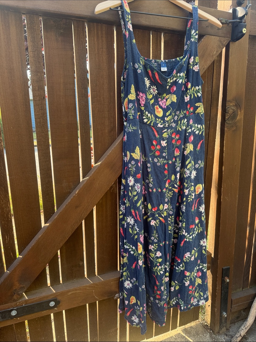 Old Navy Navy Floral Maxi Dress with Bright Blooms